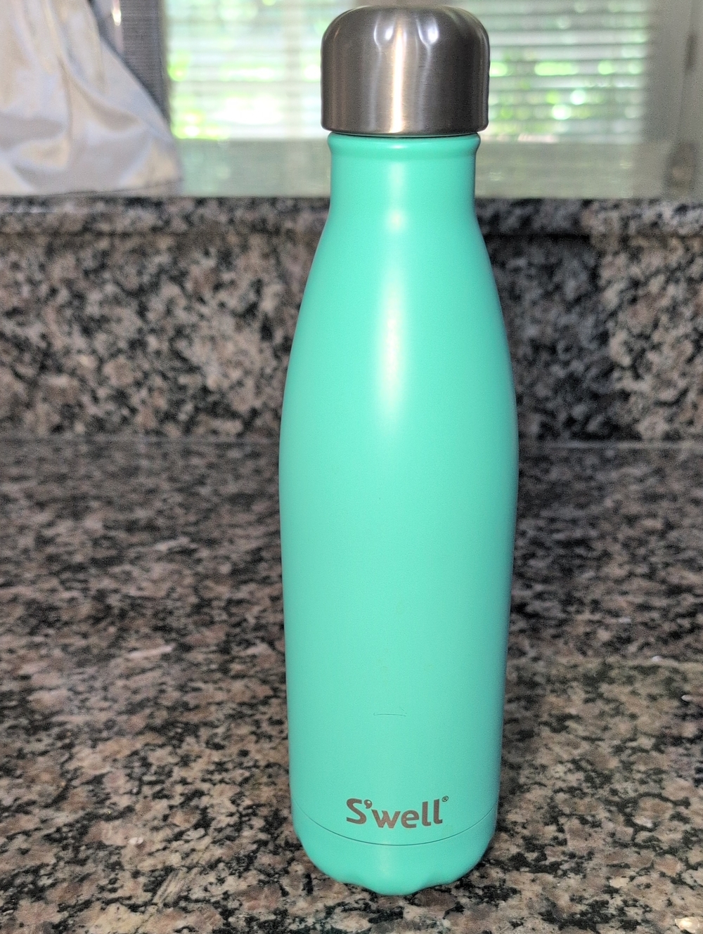 S'well Turquoise Stainless Steel Bottle with Brushed Steel Cap